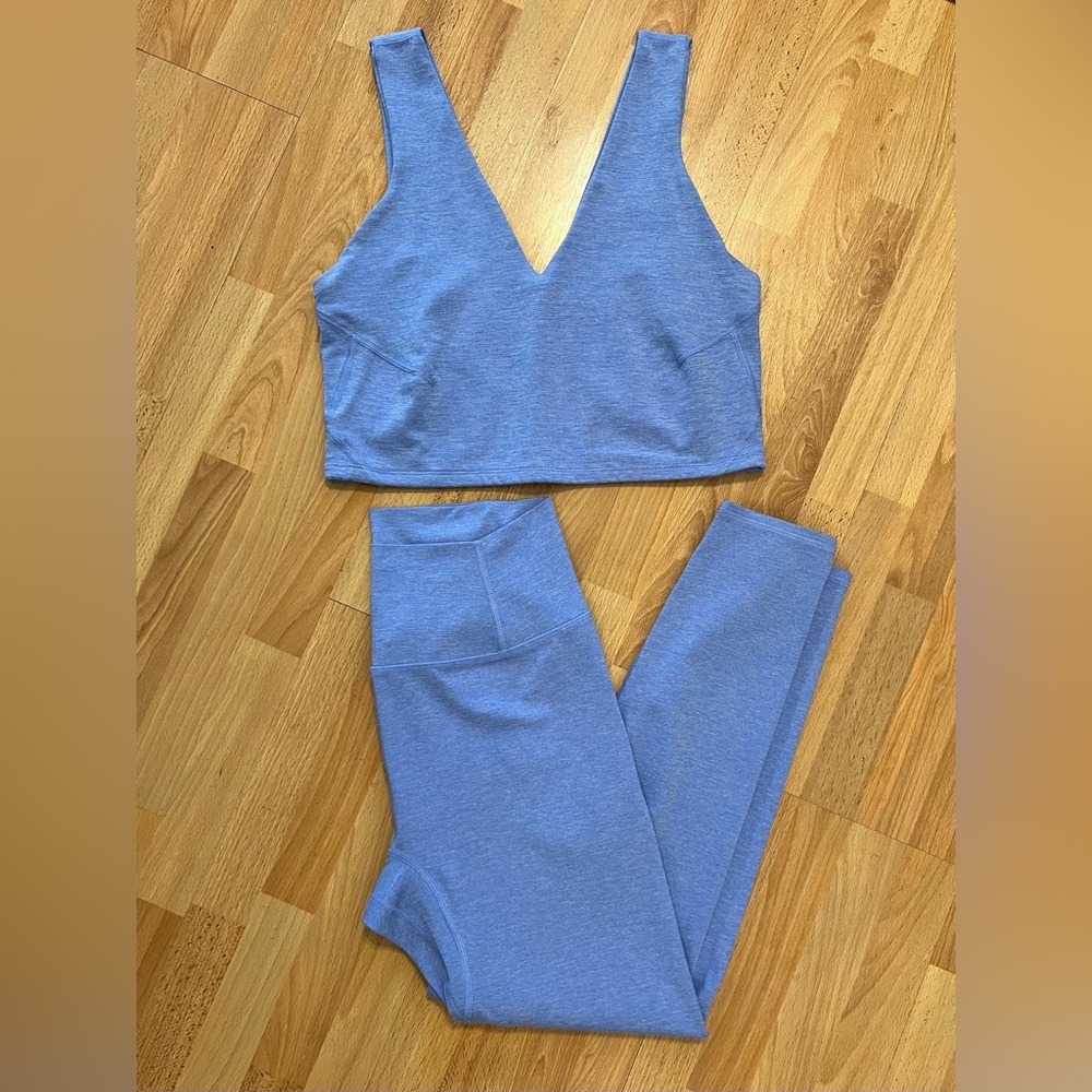 Free People Periwinkle Workout Top & Legging Set